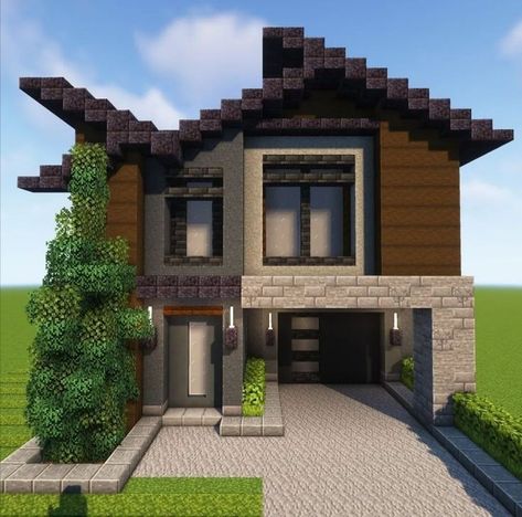 Houses Minecraft Ideas, Building Ideas Minecraft, Minecraft Modern City, Modern Minecraft Houses, Minecraft Building Ideas, Houses Minecraft, Case Minecraft, House In Minecraft, Minecraft City Buildings