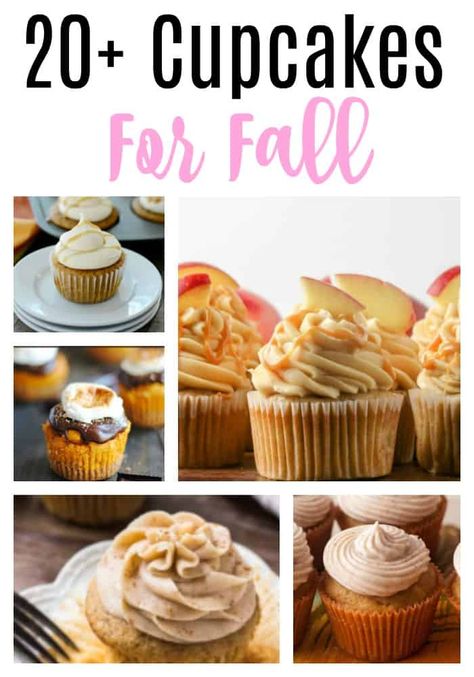 Over 20+ Fall Cupcake Recipes - Need some cupcake inspiration this Autumn? Or for Thanksgiving? Then check out this post! From pumpkin, to apple, sweet potato, maple and more! Fall Cupcake Recipes, Fall Cupcakes Recipes, Apple Sweet Potato, Pumpkin Buttercream, Cupcake Inspiration, Fall Cupcakes, Spice Cupcakes, Easy Cupcakes, Pumpkin Spice Cupcakes