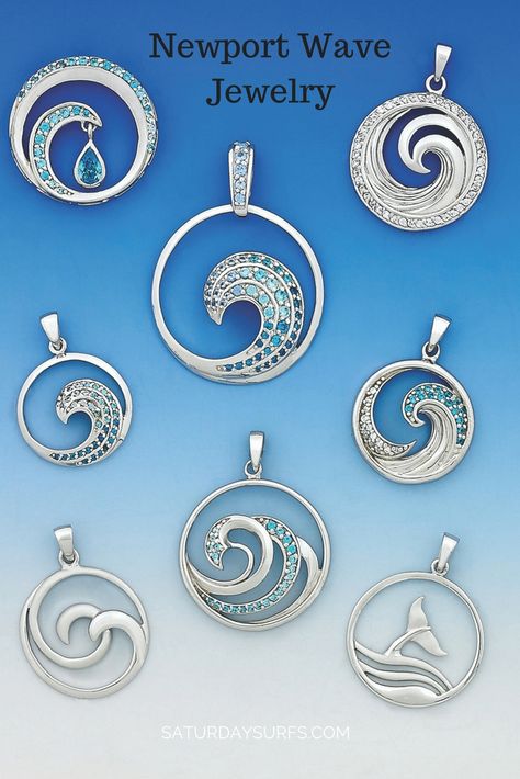 Newport Wave Jewelry is available now at Jason & Co. located on Thames Street in Newport, RI.   #Wave #Waves #Newport #Beach #Ocean #RhodeIsland #RI #NewEngland #Nautical #Jewelry Filigrana Jewelry, Waves Jewelry, Wave Jewelry, Ocean Inspired Jewelry, Sea Jewelry, Jewellery Design Sketches, Best Watches, Metal Clay Jewelry, Modelos 3d