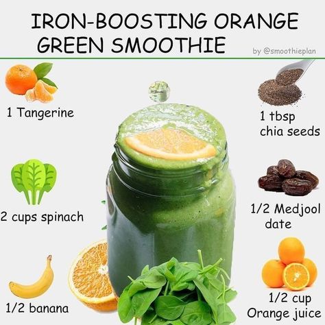 Green Smoothie Recipes For Iron, Iron Deficiency Smoothie, Iron Packed Smoothie, Pregnant Smoothies, Iron Boosting Smoothies, Iron Smoothie Recipes, Iron Snacks, Iron Smoothie, High Iron Smoothies