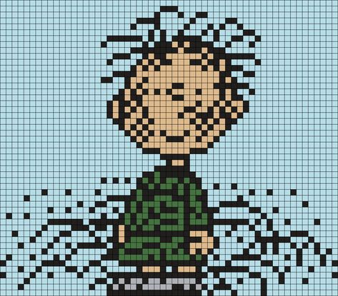 Peanuts Cross Stitch, Beaded Snoopy, Pony Bead Patterns, Kandi Patterns, Perler Bead Art, Perler Patterns, Tapestry Crochet, Crochet Chart, Canvas Crafts