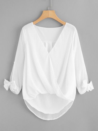 Casual Blouse Women, Surplice Top, Fashion Tops Blouse, Trendy Fashion Tops, Plain Tops, Ulzzang Fashion, Classic Chic, African Wear, Easy Breezy