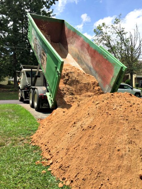 Filling In a Sinkhole and Leveling My Yard - Part 1 (of 3 Leveling Yard Sloped Backyard Diy, Diy Leveling Yard Backyards, Leveling Yard Sloped Backyard, How To Level Yard, Hill Landscaping Ideas Backyard Sloped Yard, Leveling Yard, Sloped Front Yard, Hardscape Backyard, Sloped Backyard Landscaping