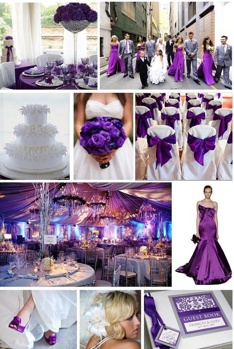 Purple wedding Purple And White Wedding, Purple Wedding Inspiration, Purple Themes, Wedding Wishes, Purple And White, Purple Wedding, Friend Wedding, Wedding Themes, Future Wedding