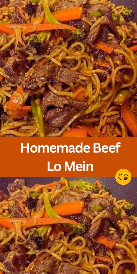 Looking for a mouthwatering stir-fry recipe to add to your dinner rotation? Try our Homemade Beef Lo Mein! This flavorful dish features tender beef, crisp broccoli, and carrots, all tossed in a savory sauce and served over fresh lo mein noodles. It's quick, easy, and perfect for busy weeknights. Homemade Beef Lo Mein, Freezer Stir Fry Meals, Easy Beef Lo Mein Recipe, Beef Chow Mein Recipe Easy, Lo Mein Noodles Recipe Easy, Beef Stir Fry Recipes Easy, Lo Mein Noodles Recipe, Easy Lo Mein Noodles, Lo Mein Sauce