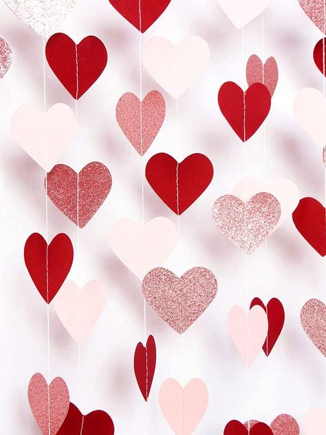 Multicolor  Collar  Paper   Embellished   Event & Party Supplies Pink And Red Birthday Party Decor, Wallpaper Corazones, Red Party Decorations, Fringe Curtains, Bridal Backdrops, Rose Gold Party Decor, Tissue Paper Tassel, Party Streamers, Paper Streamers