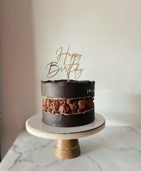 Chocolate Loaf Cake Decoration, Choco Truffle Cake Designs, Chocolate Cake Decoration Elegant, Truffle Cake Designs, Truffle Cake Decoration, Chocolate Truffle Cake Designs, Choco Truffle Cake, Rocher Cake, Ferrero Rocher Cake