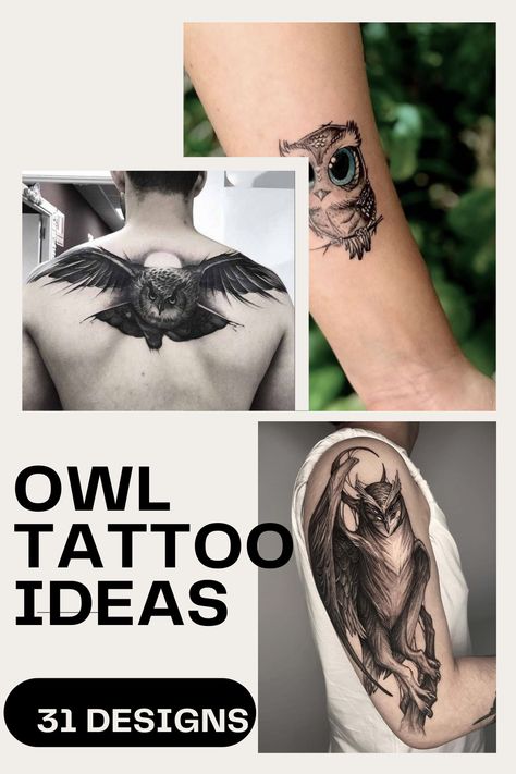 Wise and Whimsical: 30 Owl Tattoo Ideas and Symbolism Whimsical Tattoos For Women, Owl Tattoo Men, Owl Forearm Tattoo, Owl Tattoo Ideas, Owl Eye Tattoo, Mens Owl Tattoo, Eye Tattoo Meaning, Barn Owl Tattoo, Realistic Owl Tattoo