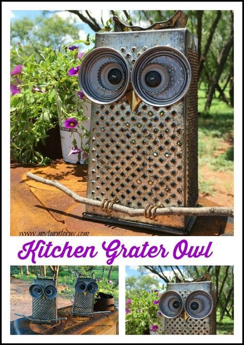 Upcycled Furniture Before And After, Yard Kitchen, Upcycled Furniture Diy, Door Murals, Upcycled Art, Cheese Grater, Metal Garden Art, Trash To Treasure, Old Kitchen