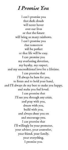 Promise Ring Quotes, Love Promise Quotes, Wedding Vows To Husband, Promise Quotes, Love Promise, You Poem, Soulmate Quotes, Love Quotes For Her, Trendy Quotes