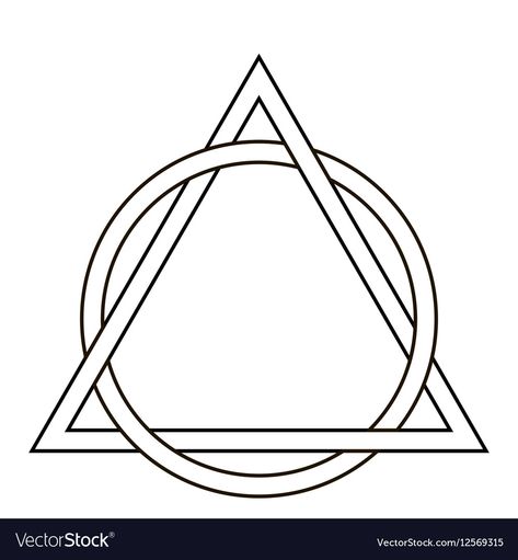 Triangle With Circle Inside Meaning, Triangle And Circle Tattoo, Tattoo Triangle, Template Tattoo, Triangle Tattoo Design, Round Tattoo, Hawaii Tattoos, Circle Vector, Fantasy Universe