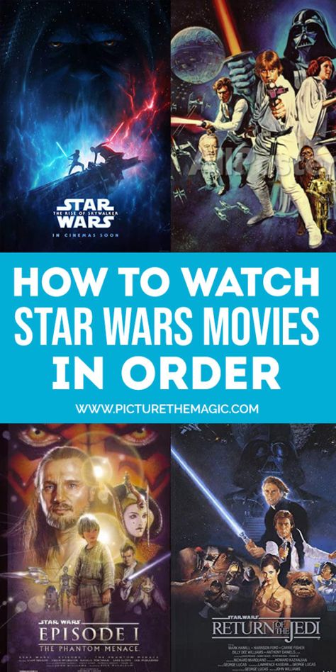 Star Wars In Order, Star Wars Movies In Order, Jedi Grand Master, Pet Monster, Star Wars Printables, Star Wars Movies, Star Wars Watch, Science Fiction Movies, Star Wars Love