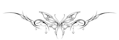 Lower Back Tattoos Butterfly, Lower Back Butterfly Tattoos For Women, Back Waist Tattoo For Women, Lower Back Tattoos For Women Unique, Back Butterfly Tattoo, Lower Back Tats, Butterfly Lower Back Tattoo, Butterfly Tattoo Stencil, Small Girly Tattoos