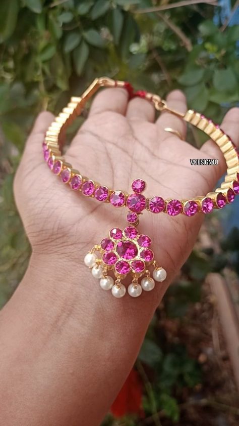 Stone Attigai Necklace From 'V Design 4 U' • South India Jewels Stone Attigai, Thali Chains, Traditional Indian Jewellery, Jewel Necklace, Royal Jewelry, South India, Traditional Indian, Indian Jewellery, Gold Plated Jewelry