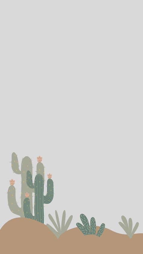 Cactus Lockscreen, Cactus Background Wallpapers, Kaktus Aesthetic, Waves Wallpaper Iphone, Flower Print Pattern, Sage Green Wallpaper, Flower Drawing Tutorials, Floral Wallpaper Iphone, Birthday Wallpaper