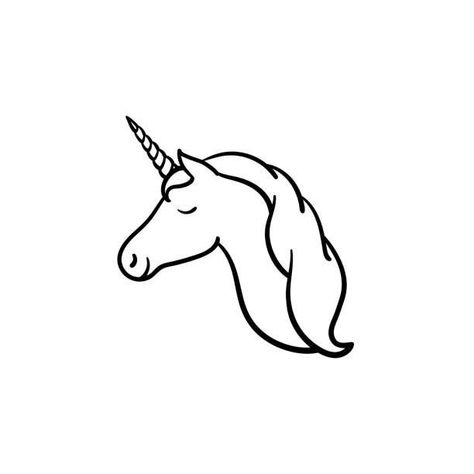 Unicorn Line Art, Aesthetic Unicorn, Unicorn With Flowers, Unicorn Outline, Head Clipart, Flower On Head, Black And White Drawings, Unicorn Logo, Sketch Icon