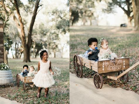 Ring Bearer Wagon, Ring Barrer, First Kiss Photo, Flower Girl Wagon, Ideas Bodas, Wedding April, The First Kiss, Ring Bearer Flower Girl, So Emotional