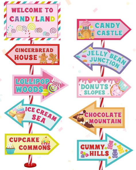 Candyland Door Decorations, Candyland Sign, Classroom Christmas Ideas, Gingerbread Classroom, Winter Wonderland Door, 2nd Bday Theme, Candyland Party Ideas, Office Christmas Ideas, Gingerbread Door