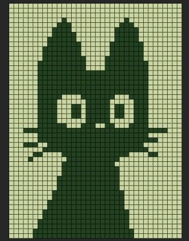 Cat Graphgan, Cat Pixel Pattern, Cat Tapestry Crochet, Crochet Goblin, Black Cat Pixel Art, Gato Crochet, Pixel Grid, Crochet Grid, Crochet Quote