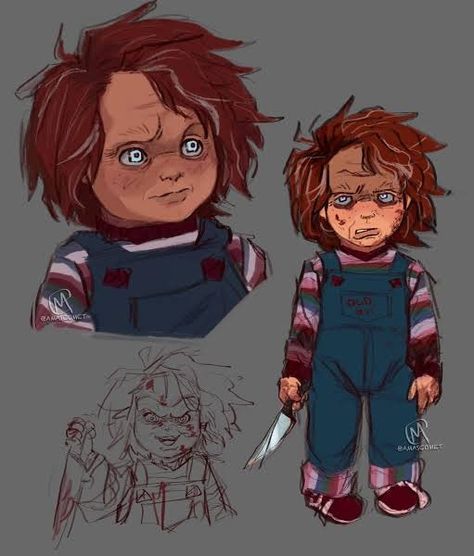 Chucky Family, Chucky Fanart, Leprechaun Movie, Chucky Wallpaper, Chucky Pfp, Slashers Fanart, Chucky Cheese, Chucky Drawing, Tiffany Chucky