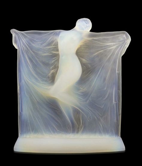 RENE LALIQUE 'THAIS' An opalescent glass statuette, model introduced 1925 Marcilhac 834 8.4 in.(21 cm.) high inscribed R. Lalique France. Classic Academia, Rene Lalique, Lalique Crystal, Art Of Glass, Deco Retro, Art Objects, Gorgeous Glass, Crystal Art, Glass Art Sculpture