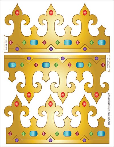 King and Queen's Crown Templates | Free Printable Templates & Coloring Pages | FirstPalette.com Happy Birthday Crown, Royal Paper, Crown Printable, Crown Pictures, King And Queen Crowns, Make A Crown, Crown Template, King's Crown, Crown For Kids