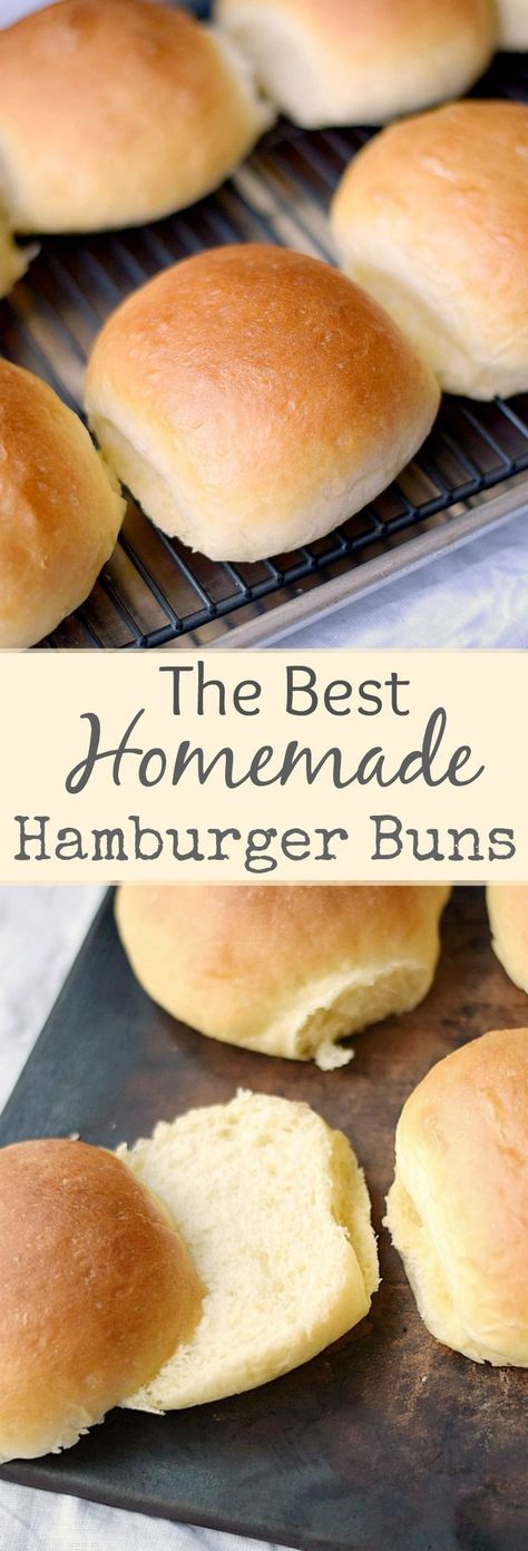 Homemade Bread Buns, Bun Recipes, Homemade Hamburger Buns, Homemade Brioche, Burger Bun, Bread Buns, Homemade Buns, Bread Maker Recipes, Homemade Hamburger