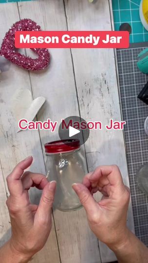 7.6K views · 130 reactions | Easy candy jar. #madebayou #madebayoucrafts #candyjar #diy #diyprojects #diyhomedecor #diycrafts #easydiy #easycrafts #hearts | Made Bayou | Global Genius · Cotton Candy Kisses Candy Jars Diy, Mason Jar Candy, Easy Candy, Mason Jar Gifts, Homemade Candies, Valentine Candy, Jar Diy, Candy Jar, Mason Jar Crafts