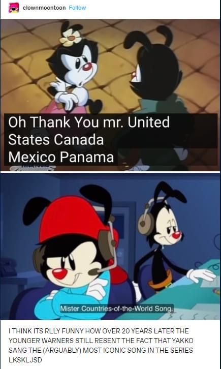 Animaniacs Funny, Animaniacs Characters, 4 Panel Life, Horror Film, Cartoon Memes, Disney Memes, Old Cartoons, Tumblr Funny, Funny Laugh