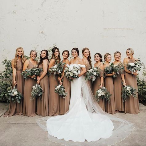 One of our most versatile + flattering hues ~ Dune. Avail in multiple styles online now! #mumuweddings Grey Photography, Mumu Bridesmaid Dresses, Bridesmaid Dresses Under 100, Rime Arodaky, Fall Bridesmaid Dresses, Olive Grove, Bead Choker, Bridesmaid Dress Colors, Styl Boho