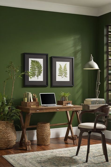 Join us in exploring the serene beauty of Fiddlehead Green (BM 2041-20) paint, perfect for achieving woodland tranquility in your daily interior design routine. #Ad #homedecor #homedesign #trendgirlApartment #Painthome #interiorarchitecture Wall Colors Green Room Colors
Bright Room office Colors
Apartment Renovation
Home office Remodeling
Modern Paint Colors
2024 Pine Green Wall, Fern Green Paint, Calm Home Office, Paint 2024, Bright Green Paint, Paint Colors 2024, Green Room Colors, Lilac Room, Fiddlehead Fern