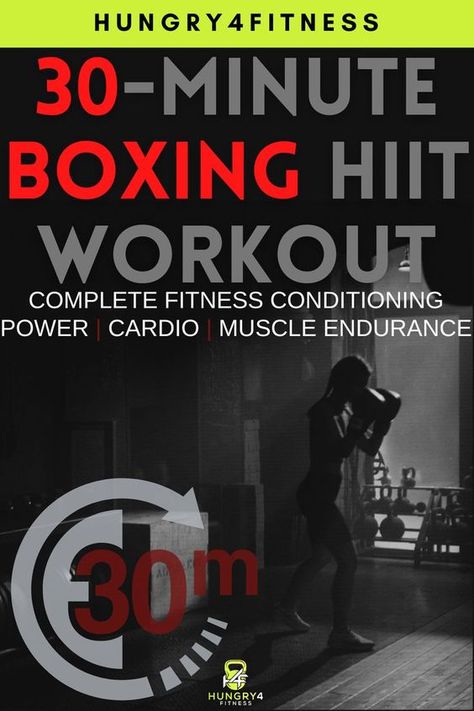 Explode your fitness with this 30 minute boxing HIIT workout! Improve strength, endurance, and cardio while burning fat and getting trim. Boxing Hiit Workout, Boxer Workout, Work Out Routines Gym, Cardio Boxing, Gym Routine, Boxing Workout, Hiit Workout, Workout For Beginners, Cardio Workout