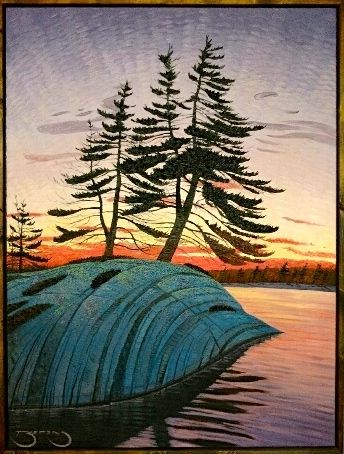 Inspirational Landscapes, Pine Tree Painting, Toronto Art Gallery, Toronto Art, Pine Tree Silhouette, Nature Tattoo Sleeve, Diy Paintings, Travel Journal Scrapbook, Nature Tattoo