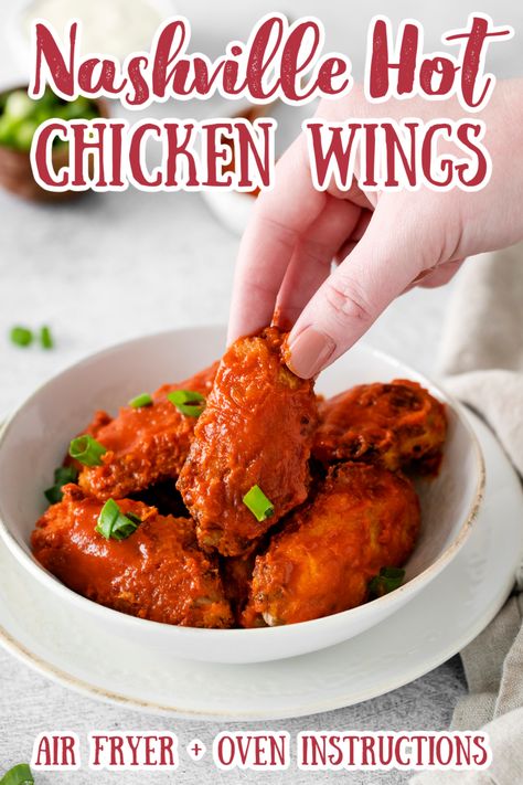 Nashville Hot Chicken Wings – Snacks and Sips Wings Recipe Spicy, Nashville Hot Wings Recipe, Nashville Hot Chicken Wings Recipe, Nashville Chicken Wings, Hot Wings Sauce, Nashville Hot Chicken Wings, Spicy Hot Wings, Nashville Hot Recipe, Hot Wings Recipe