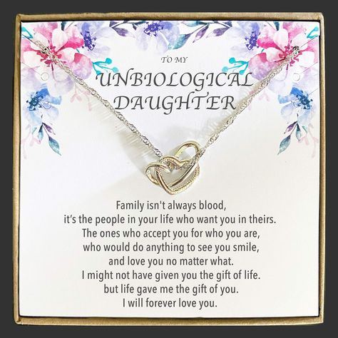 Family Isnt Always Blood, Bonus Daughter, Ex Friends, Giving Gifts, Step Daughter, Mother In Law Gifts, After Break Up, In Law Gifts, Daughter Necklace