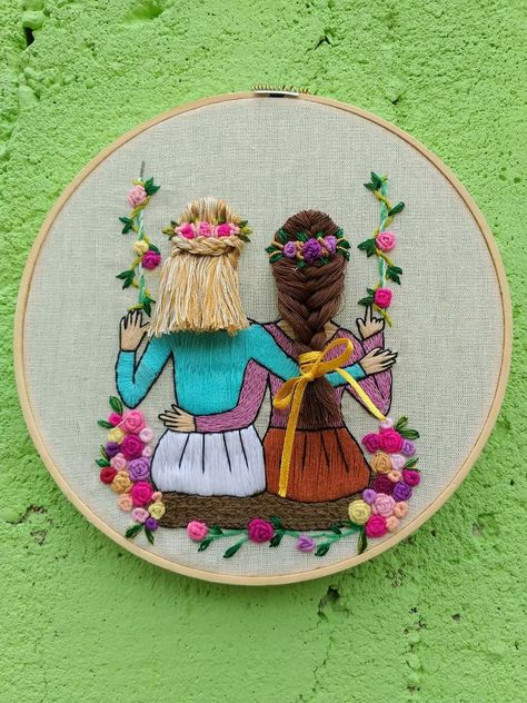 Modern Hand Embroidery Patterns, Basic Hand Embroidery Stitches, Hand Embroidery Patterns Free, Embroidery Hoop Wall Art, Textile Art Embroidery, Diy Embroidery Patterns, Basic Embroidery Stitches, Handmade Embroidery Designs, Pola Sulam