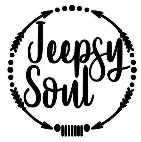 Jeepsy Sould decal. Permanent vinyl. Size 4x4 Jeep Quotes, Jeep Stickers, Jeep Decals, Jeep Lover, Jeep Girl, Cricut Craft Room, Diy Cricut, Silhouette Cameo Projects, Cameo Projects