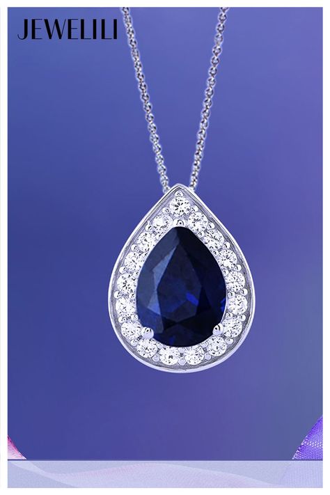 Capturing September's radiance - a gift as beautiful as you! Celebrate the elegance and wisdom of September birthdays with this exquisite Jewelili Sapphire and Diamond Pendant. Shop now on Amazon September Birthstone Jewelry, September Birthstone, Sapphire Necklace, Necklace Sterling Silver, White Sapphire, Box Chain, Birthstone Jewelry, Diamond Pendant, Blue Sapphire