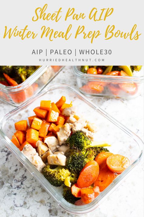 Aip Meal Prep, Aip Recipes Dinner, Winter Meal Prep, Veggies And Chicken, Balsamic Sauce, Winter Veggies, Easy Whole 30 Recipes, Winter Meals, Prep Bowls