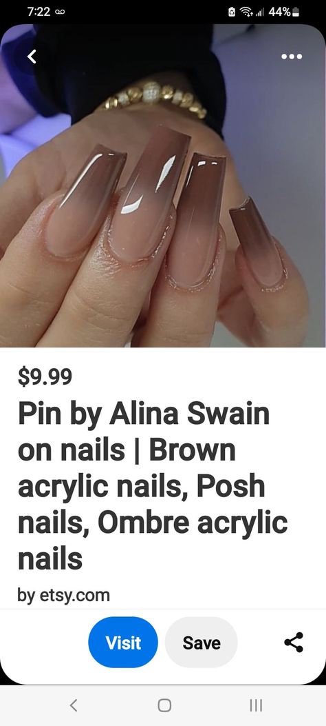 Ambre Nails Ombre Fall, Coffee Ombre Nails, Chocolate Ombre Nails, Dark Brown Ombre Nails, Autumn Nails Ombre, Brown Ombre Nails Almond, Brown Ombre Acrylic Nails, Brown Ombre Nails Acrylic, Tan Ombre Nails