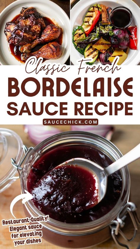 Bordelaise sauce recipe Bordelaise Sauce Recipe, Recipe For Steak, French Cooking Recipes, Bordelaise Sauce, Steak Dinners, French Sauces, Beef Sauce, Beef Tips, Wine Sauce