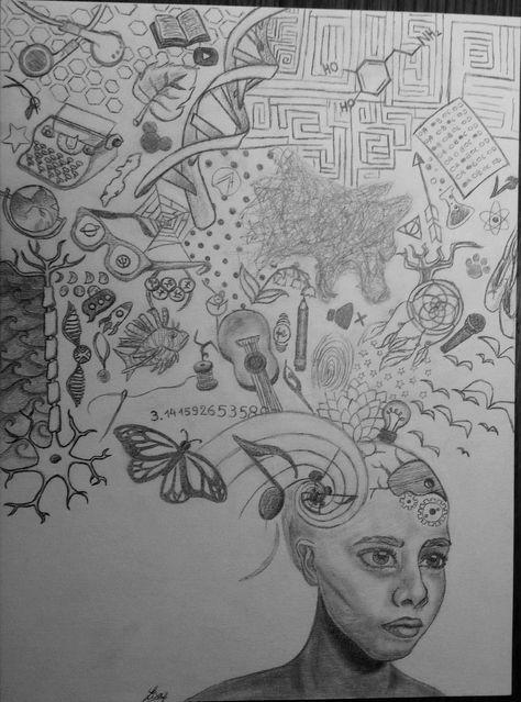 Self-drawn. "Sometimes it feels like I have too many tabs open in my head." Open Head Drawing Art, In My Head Art, Too Many Tabs Open, Red And Black Wallpaper, Head Drawing, Club Poster, Drawing Board, Board Ideas, In My Head