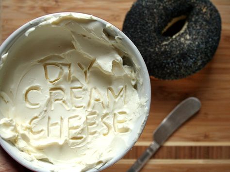 How to Make Cream Cheese at Home With 4 Ingredients | Craftsy Diy Cream Cheese, Homemade Cream Cheese Recipe, Cheese Recipes Homemade, Cheese Cave, Cheese Making Recipes, Diy Cheese, 4 Ingredient Recipes, How To Make Cream, Diy Cream