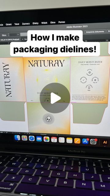 Klaudia ✶ Graphic Design on Instagram: "This is how I make packaging dielines & templates for my passion projects to make them look more realistic! ✨ You can also use resources like Pacdora, which is an amazing tool, but this is a super easy and quick way to make your dielines if you’re working on like a passion project. Don’t forget to save this for later! ✅ #packagingdesigninspo #skincarepackaging #naturalskincarebrand #packagingdesigner #graphicdesigntips #graphicdesignstudio #logodesignservices #brandidentitydesigner #brandingidentitydesign #logoidentity #packagingdielines #briefchallenge #passionproject"