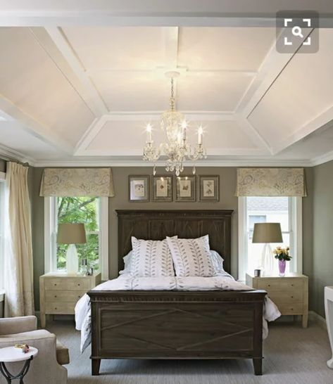 Do I want a raised tray ceiling in master bedroom? Ceiling Paint Ideas, Bedroom Tray Ceiling, Tray Ceiling Bedroom, Tray Ceiling Ideas, Ceiling Paint, Small Bedroom Remodel, Ceiling Ideas, Tray Ceiling, Bedroom Ceiling