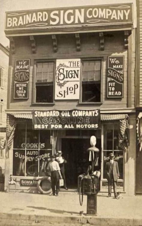 Old Signs Vintage, Historic Storefronts, Storefront Signage, Cooperstown Ny, Sign Painting Lettering, Store Signage, Building Signs, Old Gas Stations, Vintage Inspired Art