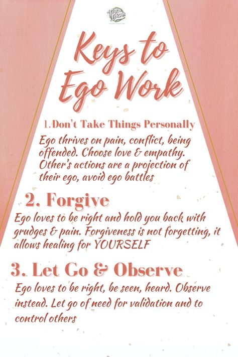 Your Ego is NOT who you are and is NOT Your True Essence. We all have inner peace, it just sometimes takes a little bit of recognizing and making the conscious decisions to choose to let go.🙌🏽 ⠀ ⠀ Here are Three practices to adopt when working on recognizing your ego vs your true essence, and releasing those ego based feelings and actions  #ego #healing #selflove #confidence #selfcare Fear And Ego Quotes, Let Go Of Ego Quotes, Ego Vs Spirit, Letting Go Of Ego Quotes, How To Heal Your Ego, Lose Your Ego, Ego Vs Confidence, Ego Shadow Work, Shadow Work For Ego