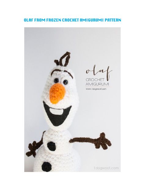 Crochet Olaf, Olaf From Frozen, Frozen Free, Lower Body, Olaf, Upper Body, Folk Art, Eyebrows, Frozen