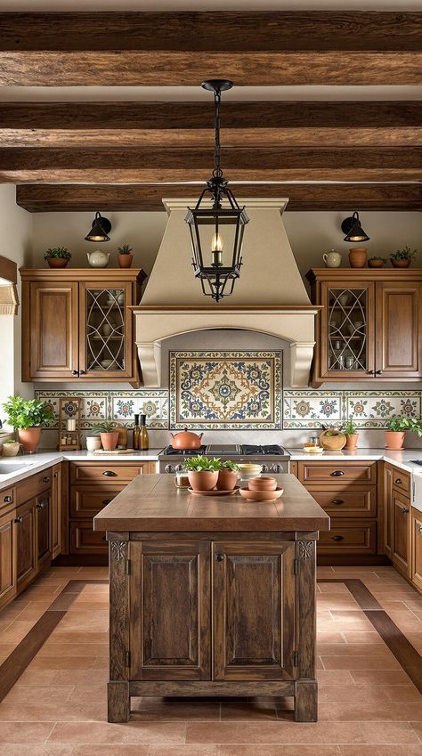 Mediterranean Interior Design Mediterranean Style Kitchen Ideas, Tuscan Style Home Decor, Tuscany Kitchen Ideas, Italian Bathroom Tuscan Style, Mediterranean Blue Decor, Old Italian House Interior, Rustic Mediterranean Kitchen, Tuscan Inspired Kitchen, Mediterranean Style Kitchen