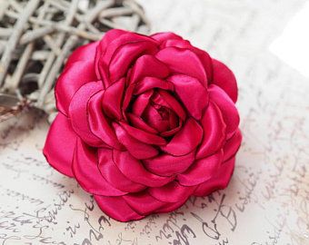 Etsy :: Your place to buy and sell all things handmade Pink Wedding Hair Accessories, Fuschia Hair, Pink Wedding Hair, Fuchsia Hair, Pink Hair Accessories, Baby Flower Headbands, Hot Pink Hair, Magenta Rose, Fuchsia Flower